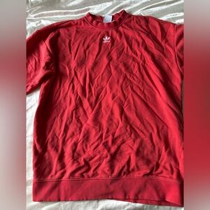 Red adidas crewneckk